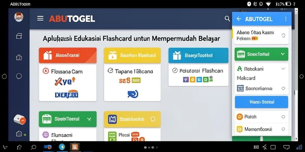 Antarmuka aplikasi ABUTOGEL yang interaktif dan menarik.