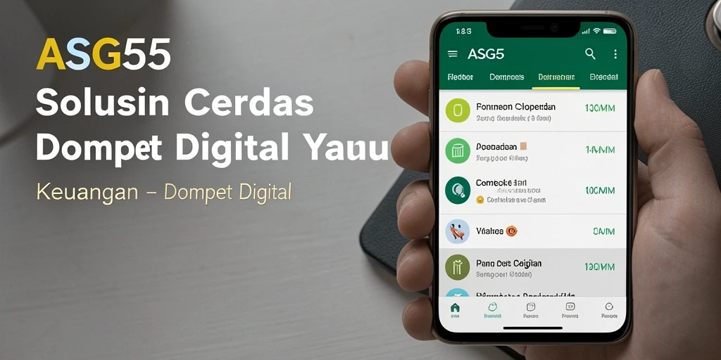 Antarmuka sederhana dan fungsional dari ASG55 sebagai Dompet Digital.