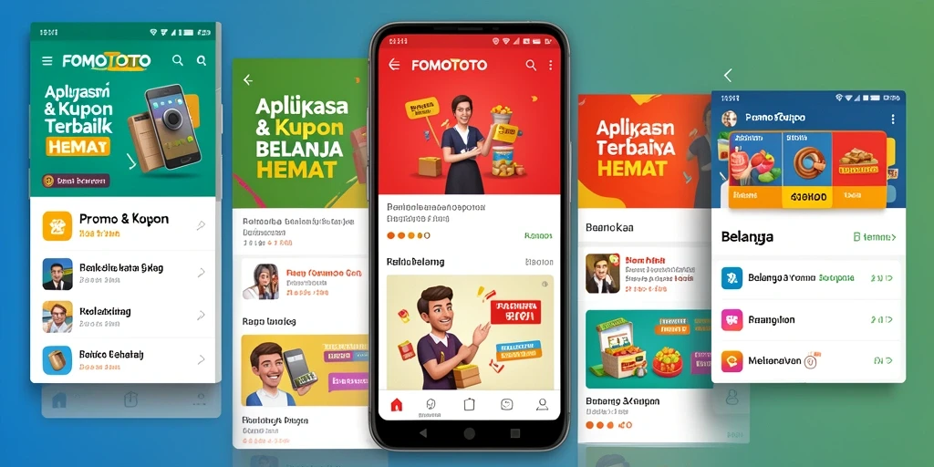 Antarmuka FOMOTOTO menampilkan penawaran kupon dan promo terbaru secara jelas.
