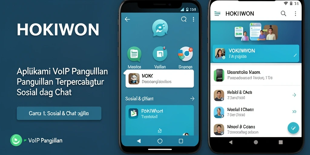 Tampilan antarmuka HOKIWON dengan fitur VoIP Panggilan yang intuitif.