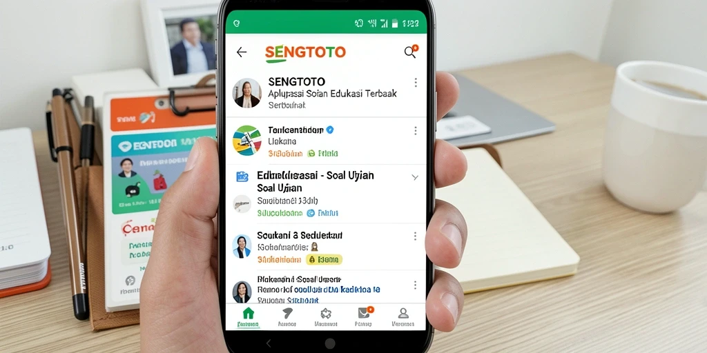 Antarmuka SENGTOTO menampilkan berbagai soal ujian dengan jelas dan interaktif.