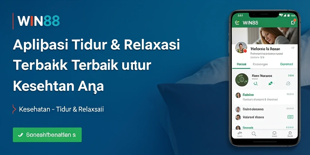 Antarmuka aplikasi WIN88 yang mendukung Tidur & Relaksasi.