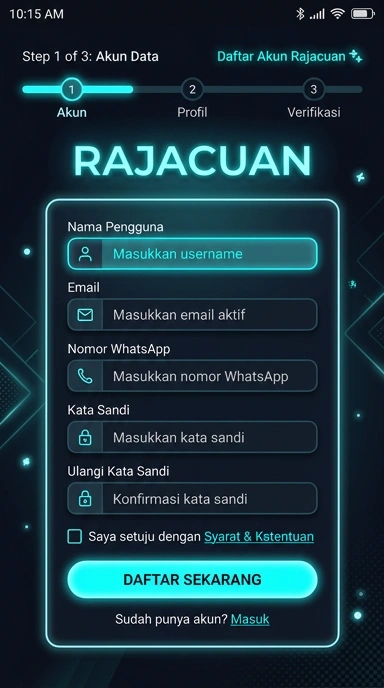 Cara Mudah Membuat Akun Baru Rajacuan